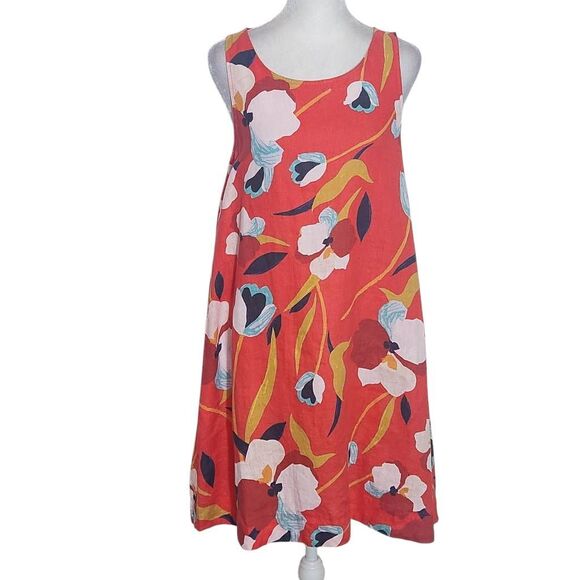 Sigrid Olsen Dresses & Skirts - Sigrid Olsen Colorful Floral Linen Dress NWT XS Colorful Linen Dress